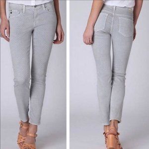 AG Adriano Goldschmied Gray Stevie Ankle Dot Jeans